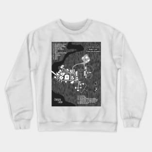 Adrian's Undead Diary ALPA map Crewneck Sweatshirt